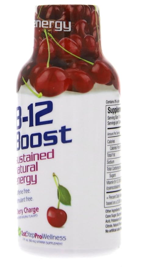 B-12 Boost Cherry Charge 12 (2 fl oz) bottles