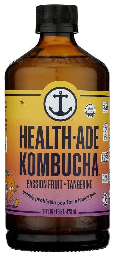 Health Ade, Kombucha Passion Tangerine Organic, 16 Fl Oz