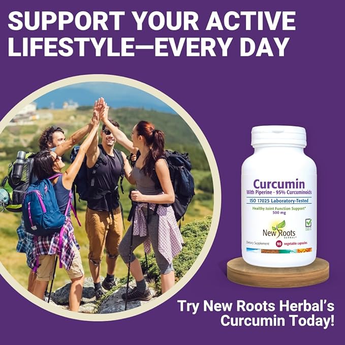 NEW ROOTS HERBAL Turmeric Curcumin Supplement 500mg with Black Pepper Extract - 20x Better Absorption | Coumarin Capsules with 95% Curcuminoids & 95% Piperine (90 Veg Capsules)