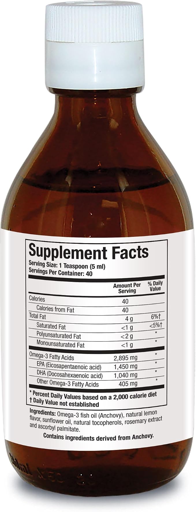 Biotics Research Biomega 3 Liquid™ Highly Concentrated Omega 3 Fish Oil Liquid, Sustainably Sourced, Traceable, Pure 2490 mg of EPA DHA Omega 3 Fatty Acids per TSP 1040 mg DHA 7 Fl Ounces 200ml 40 SVG