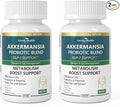 GLP-1 Supplement 100 Billion Akkermansia Probiotic & Prebiotic for Gut Health & Digestion, Metabolism & Energy Support with Vitamin B2 & D, Green Tea and Chromium - Non-GMO | 180 Capsules