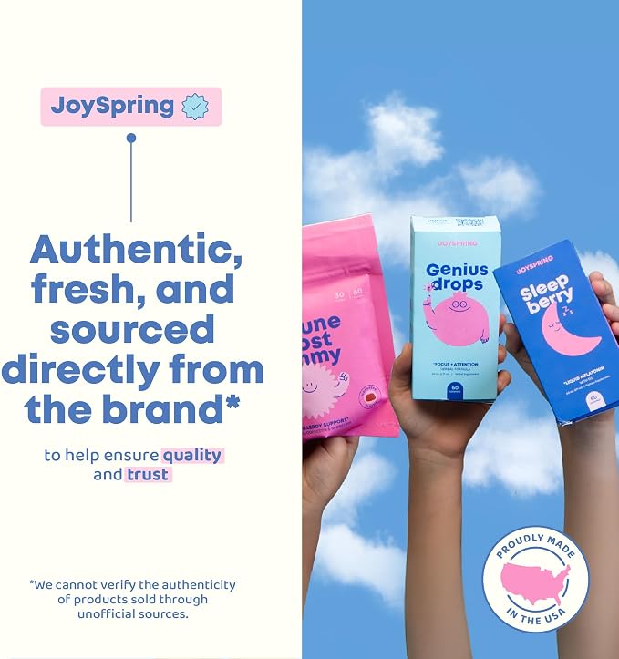 JoySpring Calmify Magnesium Glycinate for Kids | Liquid Magnesium with L-Theanine Supplement | Chamomile Extract & Passion Flower Extract | Sugar-Free Calm Drops | 1 fl oz (30 Servings)