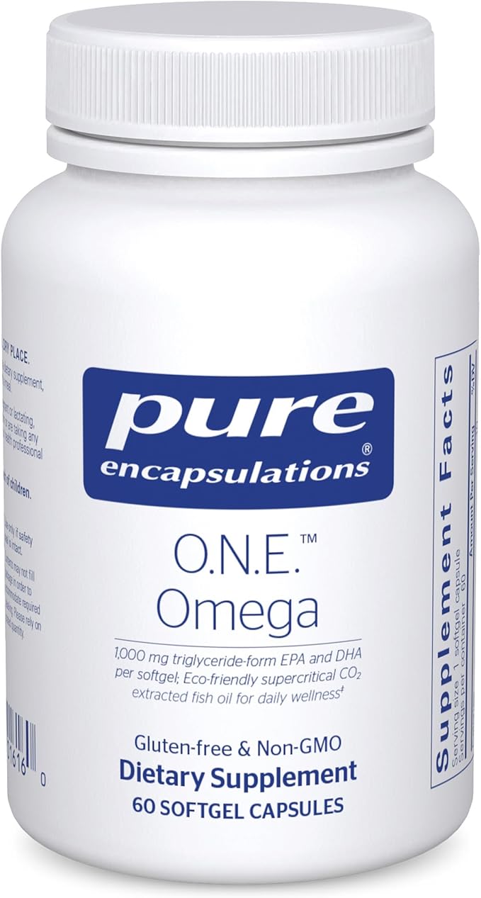 Pure Encapsulations O.N.E. Omega - Fish Oil Supplement for Heart Health, Joints, Skin, Eyes, and Cognition* - Fish Oil Concentrate with EPA and DHA - 60 Softgel Capsules