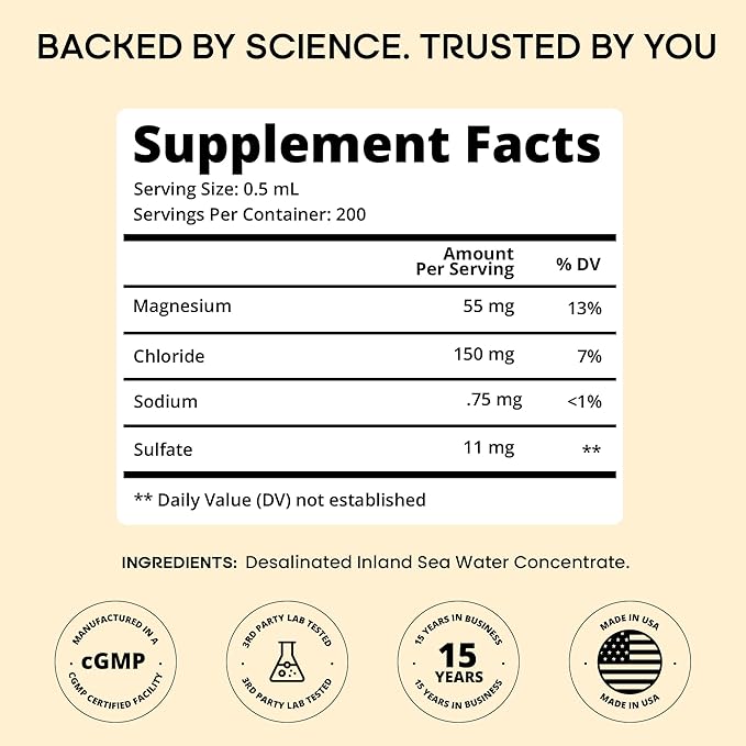 LyteLine Trace Mineral Drops 100ml x 200 Servings - Max-Absorption Ionic Natural Sodium Free Trace Minerals Concentrate to Balance the Body's pH - Non-GMO, Vegan, Kosher, and Keto Friendly