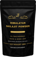 Shilajit Pure Himalayan Shilajit Powder - Gold Grade 100% Pure Shilajit with Fulvic Acid & 85+ Trace Minerals Complex for Energy & Immune Support - 100g