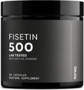 Toniiq Ultra High Purity Fisetin 500mg - 98%+ Higly Purified & Bioavailable Fisetin Supplement with MCT Oil for Absorption - Third-Party Tested Senolytic Supplements for Aging Support - 60 Capsules