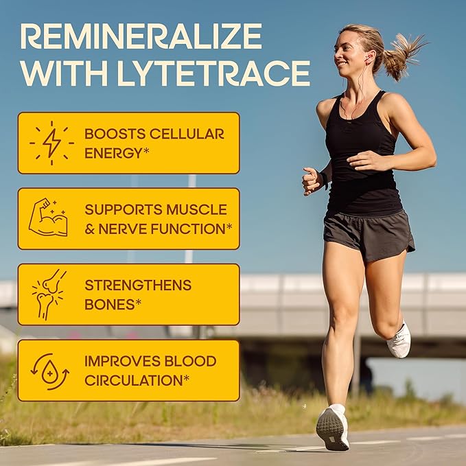 LyteLine Trace Mineral Drops 100ml x 200 Servings - Max-Absorption Ionic Natural Sodium Free Trace Minerals Concentrate to Balance the Body's pH - Non-GMO, Vegan, Kosher, and Keto Friendly