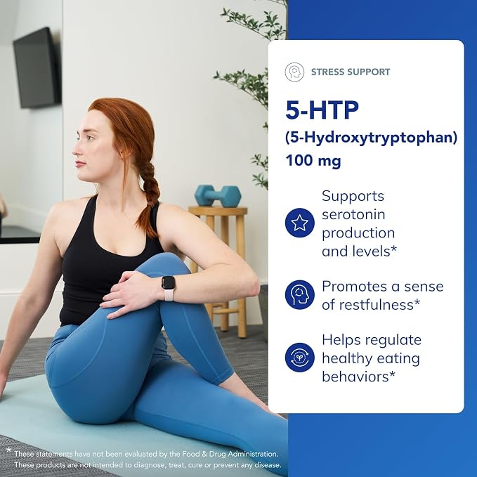 Pure Encapsulations 5-HTP 100 mg - Brain Health, Sleep Regulation & Appetite Support* - 5-Hydroxytryptophan - Gluten Free & Non-GMO - 60 Capsules