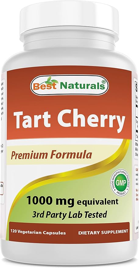Tart Cherry Extract 1000 mg & Turmeric Curcumin 1500mg/Serving with Bioperine