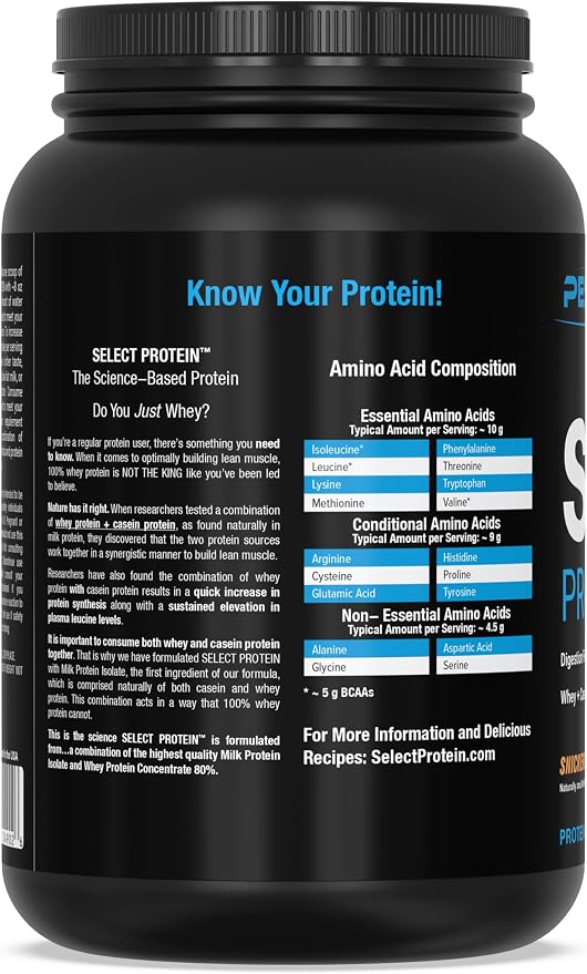 PEScience Select Protein Powder, Whey and Casein Blend, Lean Protein Powder for Women and Men, Low Calorie, Low Carb, Keto Friendly, Gluten Free, Snickerdoodle - 27 Servings