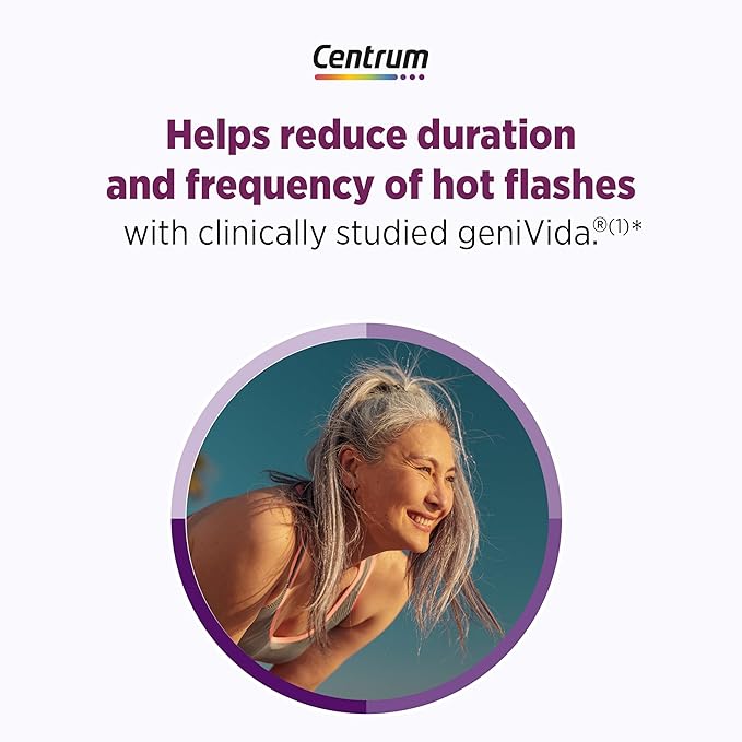 Centrum Restful Sleep Menopause Support Tablets, Supplement with Clinically Studied DailyZz and geniVida, 28 Count (Pack of 2)