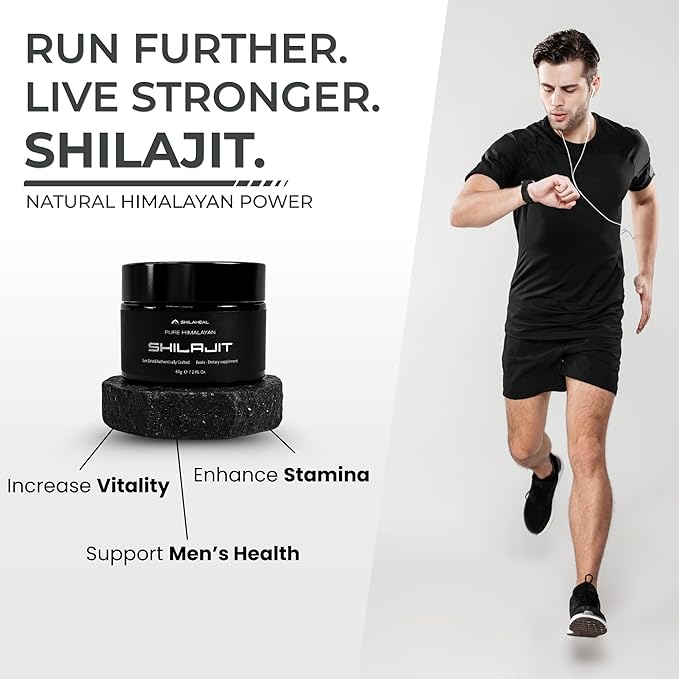 Shilajit Authentic Himalayan Shilajit Resin for Men & Women, High Fulvic Acid, Energy & Stamina, Immune Support, 85+ Trace Minerals, Lab Tested Organic Shilajit Resin, 100% Natural, 60 Grams