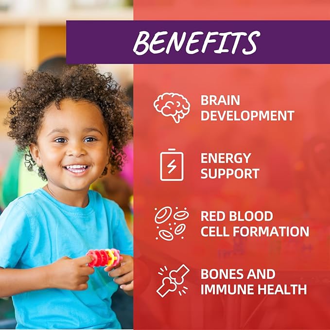 Liquid Iron Supplement for Kids & Women Men - with Magnesium, Zinc & Kids Multivitamin Iron Drops - Immune Support, Blood Builder & Energy Support for Iron Deficiency, Anemia, Vegan 2 Fl Oz