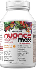 ANDREW LESSMAN Essential-1 Multivitamin 2000 IU Vitamin D3 30 Small Capsules - 100 mcg Methyl B12. CoQ10 Lutein Lycopene Zeaxanthin. High Potency. No Additives. Ultra-Mild. One Daily Capsule