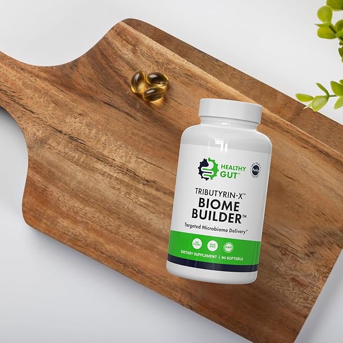 Healthy Gut Tributyrin-X | Most Bioavailable Butyrate Supplement for Gut Health & Leaky Gut Support | 99% Pure w/Zero Odor | 90 Softgels