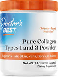 Doctor's Best Pure Collagen Types 1 & 3, Promotes Healthy Skin Hair & Nails – Bone & Joint Support, 7.1 Ounce (Pack of 1)