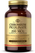 Solgar Chromium Picolinate 200 mcg, 180 Vegetable Capsules - Supports Healthy Blood Sugar Metabolism - Non-GMO, Vegan, Gluten Free, Dairy Free, Kosher - 180 Servings