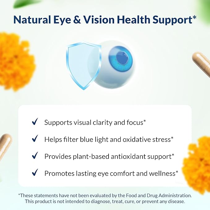 Dr. Grossman’s Whole Food Advanced Eye & Vision Support Formula – Eye Supplement with Lutein, Zeaxanthin, Bilberry & Prickly Pear – Natural Supplement Blend for Eye Health & Clear Vision – 60 Capsules