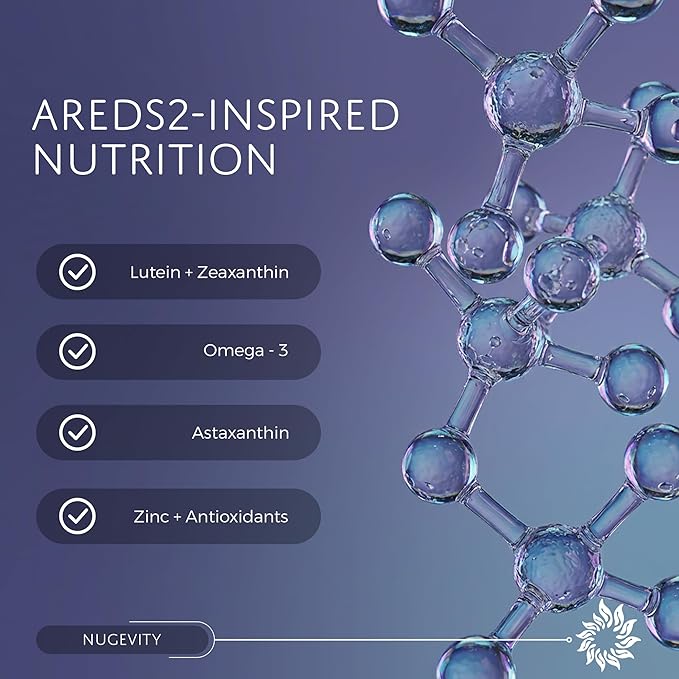 OS2 Ocular Support Solution - Patented Eye Vitamins for Macular Health, Dry Eye and Blue Light - Lutein, Zeaxanthin, Omega 3, Astaxanthin and AREDS2 Supplements, Co-Developed by NASA, 90 ct