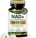 NAD+ Supplement 1500mg, NR NMN Replacement with Resveratrol, Urolithin A, CoQ10 & Quercetin - NAD Plus for Cellular Energy, Healthy Aging & Stamina for Women & Men - 120 Capsules