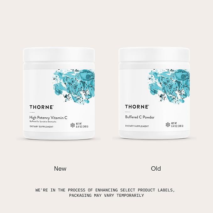 THORNE - High Potency Vitamin C - Ascorbic Acid with Calcium, Magnesium & Potassium - Healthy Immune Function & Antioxidant Support* - Third-Party Certified - Gluten, Dairy & Soy-Free - 42 Servings
