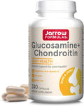 Jarrow Formulas Glucosamine + Chondroitin - 240 Capsules - Nutrient Support - Dietary Supplement for Joint Health - with Vitamin C & Manganese - 60 Servings