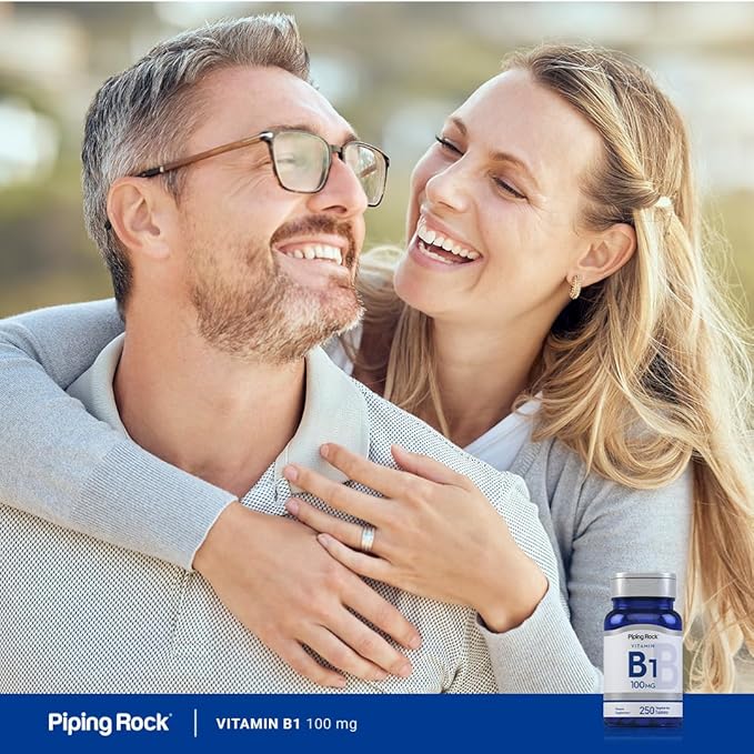 Piping Rock Vitamin B1 100mg | 250 Tablets | Thiamine Supplement | Vegetarian, Non-GMO, Gluten Free
