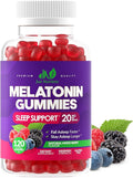 Melatonin 20mg Gummies (120 Count) - Maximum Strength Sleep Support for Adults with 10mg of Melatonin Per Gummy - Gluten-Free, Non-GMO, Vegetarian, Great Tasting Mixed Berry Flavor - 60 Servings