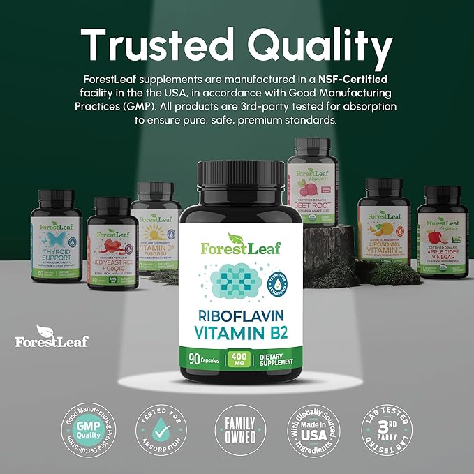 Vitamin B2 Riboflavin 400mg - Energy, Skin & Cellular Health Supplement - Nervous System Support - Vitamin B 2 Vit B - Non-GMO & Gluten Free - B2 Vitamin 400mg Vegetable Capsules, 90 Count 2-Pack
