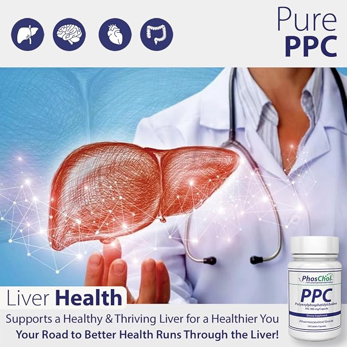 Nutrasal PhosChol PPC Polyenyl PhosphatidylCholine Choline Supplement 900mg 300 Gelatin Capsules