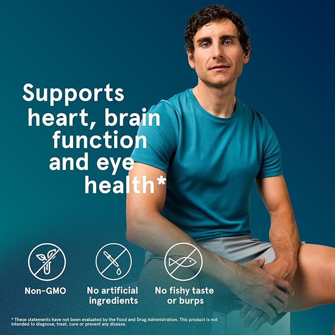Puori Omega 3 Fish Oil Supplement - Ultra Pure & Burpless Wild Caught Fish Oil with 2000mg Omega 3 Fatty Acids,1250mg EPA & 500mg DHA Supports Heart, Brain & Eye Health - IFOS Certified - 120 Softgels