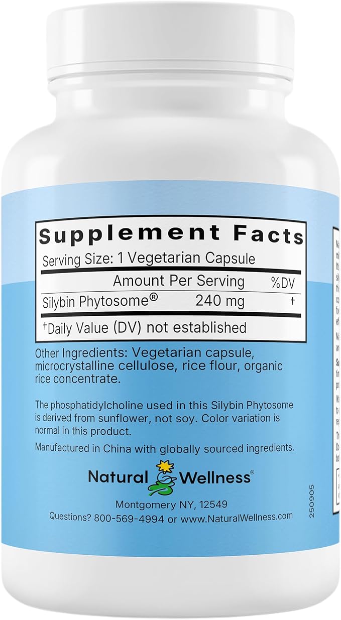 Maximum Milk Thistle Supplement for Liver Support – 720mg Silybin Phytosome (10X Absorption) – Liver Cleanse Detox & Repair, Enzyme Health – Vegan, Non-GMO, Gluten Free – 90 Capsules (30-Day Supply)