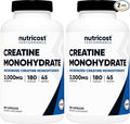 Nutricost Creatine Monohydrate 3,000mg, 180 Capsules (750mg Per Capsule) - Gluten Free, Non-GMO (Pack of 2)
