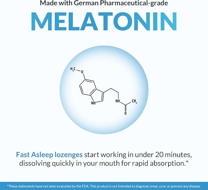 Natural Wellness Fast Asleep – Rapid-Acting Melatonin Lozenges for Restful Sleep, Relaxation & Jet Lag Relief –Fast-Dissolving Cherry Flavor Sleep Aid – Non-Habit Forming, Wake Refreshed – 90 Lozenges