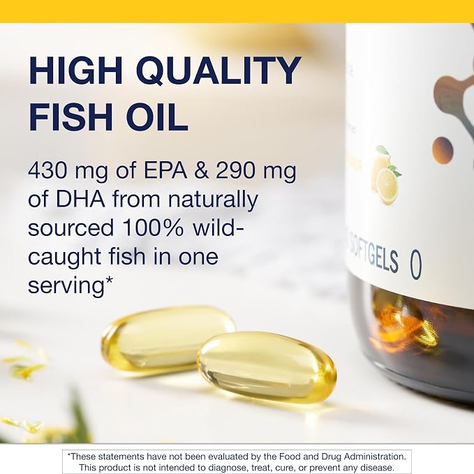 Metagenics OmegaGenics Fish Oil EPA-DHA 720 mg - High Potency Omega-3 Supplement* - Supports Heart, Joint, Brain & Immune Health* - Sustainably Sourced, Purity-Tested Fish Oil - 240 Softgels