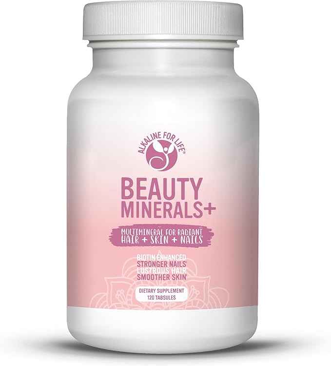 Beauty Minerals - Biotin Enhanced Multimineral for Hair Growth, Nail Strength, and Skin Elasticity - 19 Nutrients - Hair Skin and Nails Vitamins