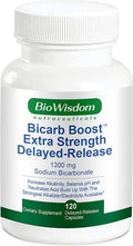 Bicarb Boost Sodium Bicarbonate Capsules Extra Strength 1300mg Organic Use Delayed-Release Sodium Bicarbonate Tablet, Kidney, Alkalinity, Health, Pure Baking Soda Tablet 120 Sodium Pills