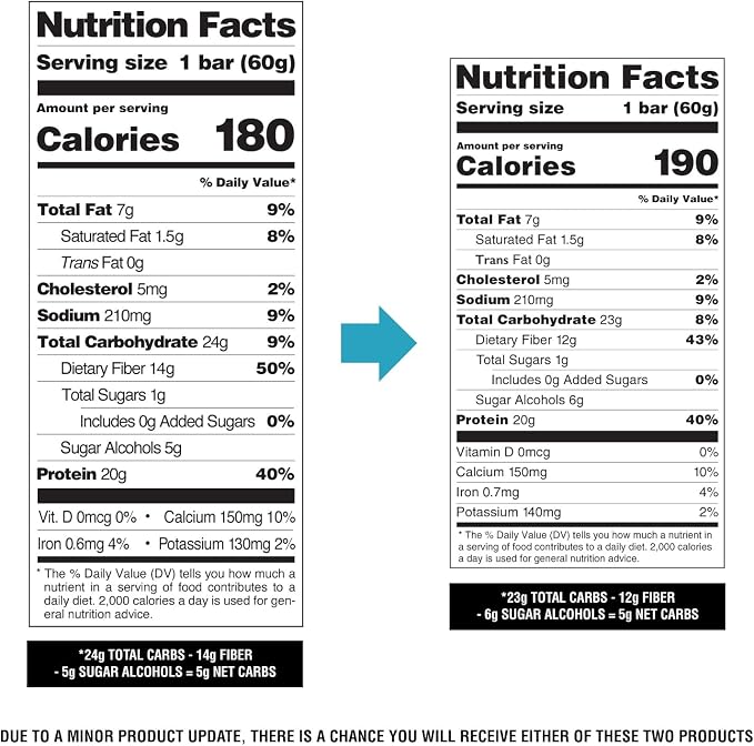 Quest Nutrition Oatmeal Chocolate Chip Protein Bars, 20g Protein, 1g Sugar, 5g Net Carb, Gluten Free, Keto Friendly, 12 Count