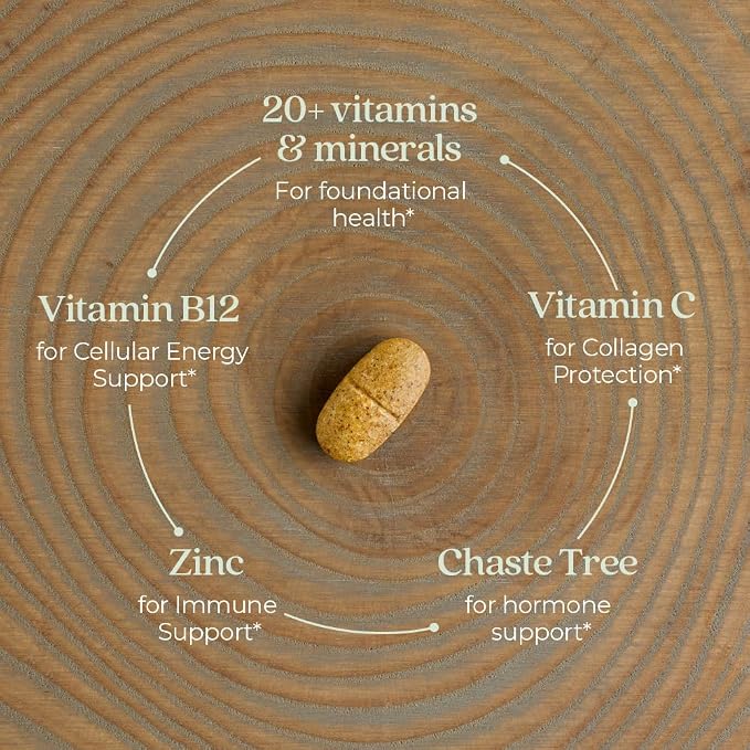 New Chapter Women’s Multivitamin 40+, extra B6 & B12, Biotin for Hair Growth, D3, Vit C, Zinc for Immune & Stress Support, Gentle on an Empty Stomach, One Daily, Non-GMO, Gluten-Free, 96 Tablets