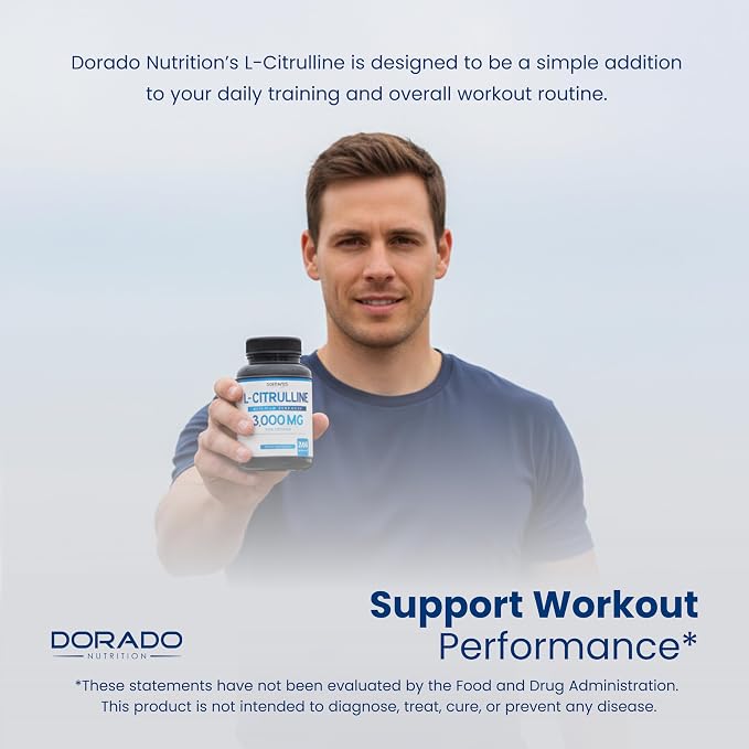 L Citrulline 3000mg Supplement (240 Capsules) Support L Arginine & Nitric Oxide Pills - L-Citrulline For Men & Women - Muscle Recovery & Pump Supplement - 3rd Party Tested, Vegan, Non-GMO - USA Made