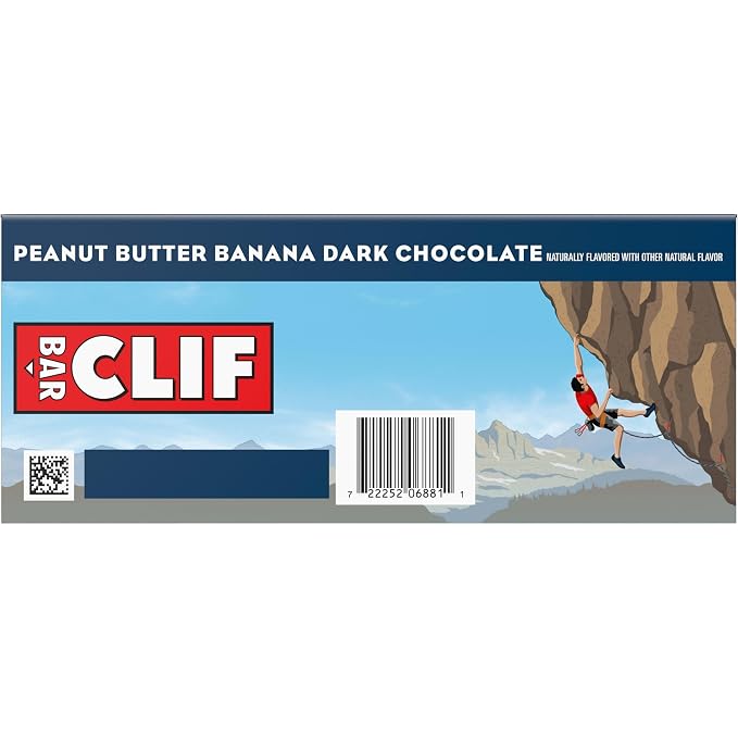 CLIF BAR - Energy Protein Bars - Peanut Butter Banana with Dark Chocolate - Made with Organic Oats - Energy Bars - Non-GMO - (10 Pack)