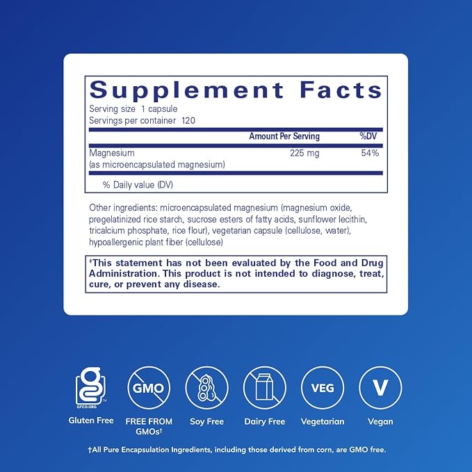 Pure Encapsulations UltraMag Magnesium - Superior Absorption - Bone & Muscle Support* - Essential Minerals Supplement - Vegan & Non-GMO - 120 Capsules