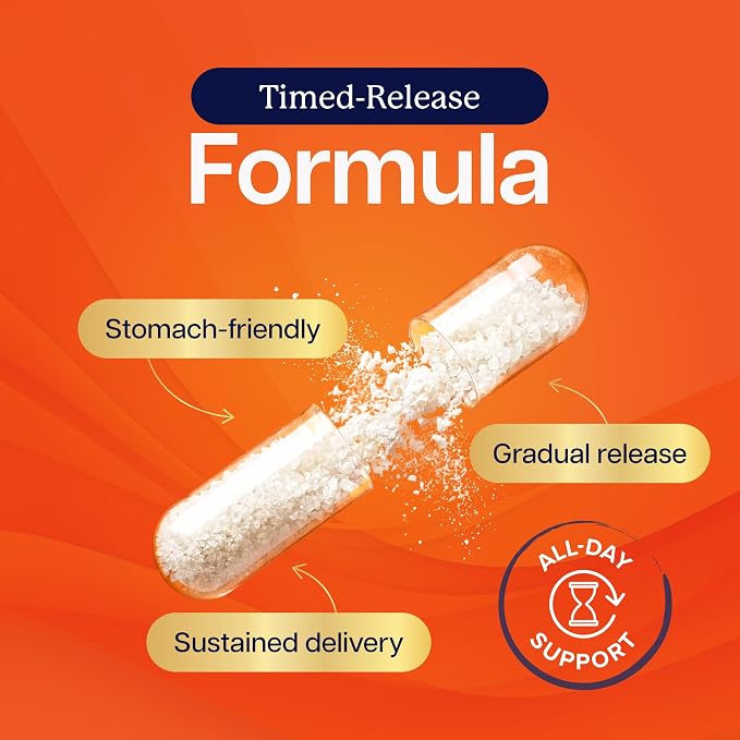 Purely Holistic Vitamin C 1000mg, 365 Capsules, 12 Month Supply, 2 Stage Timed Release with Ascorbic Acid, Rosehip & Acerola Cherry Bioflavonoid, Immune System Support, Vegan