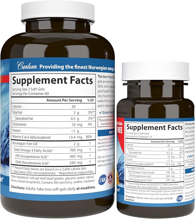 The Very Finest Fish Oil 700 Milligrams 120 + 30 free Sgels