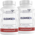 Cleanse24 - Intestinal Cleanse for Humans with Wormwood, Papaya, Black Walnut - Herbal Intestinal Cleanse, Gut Cleanse for Men & Women, 120 Capsules