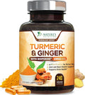 Turmeric Curcumin Supplement - 95% Curcuminoids with Organic Turmeric & Ginger, BioPerine Black Pepper Extract for Best Absorption, Natural Vegan Joint Support, Non-GMO, Bottled in USA - 240 Capsules