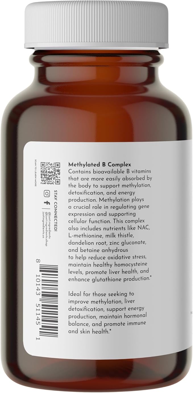 JUST INGREDIENTS Glutathione Complex – 60-Capsule Supplement with Liposomal, S-Acetyl-L-Glutathione & CoreBiome® Tributyrin – Supports Antioxidant Defense, Detoxification & Cellular Health*