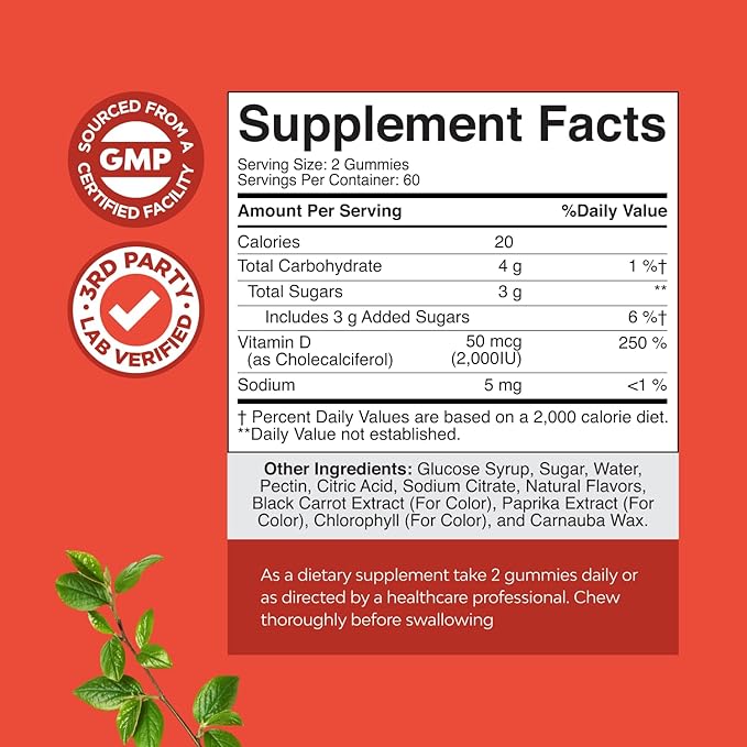Bundle of Complete Eye Health Supplement for Adults - Lutein 20mg Per Serving for Vision Dry Eyes & Blue Light Protection and Vitamin D3 Gummies with D3 2000IU per Serving Bone Muscle & Immune Support