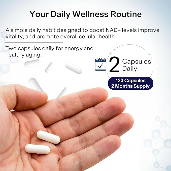 Liposomal NAD+ Supplement with Resveratrol - Nicotinamide Riboside 1000 Mg - NAD Supplements for Women & Men - NMN Supplement Alternative - Advanced NAD Resveratrol for Cellular Energy - 120 Capsules