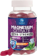 Magnesium Citrate Gummy - High Absorption Magnesium Gummies for Adults & Kids - Enhanced Bioavailability Form Mag Citrate Supplement - Improved Vegan Formula - Delicious Raspberry Flavor - 120 Gummies